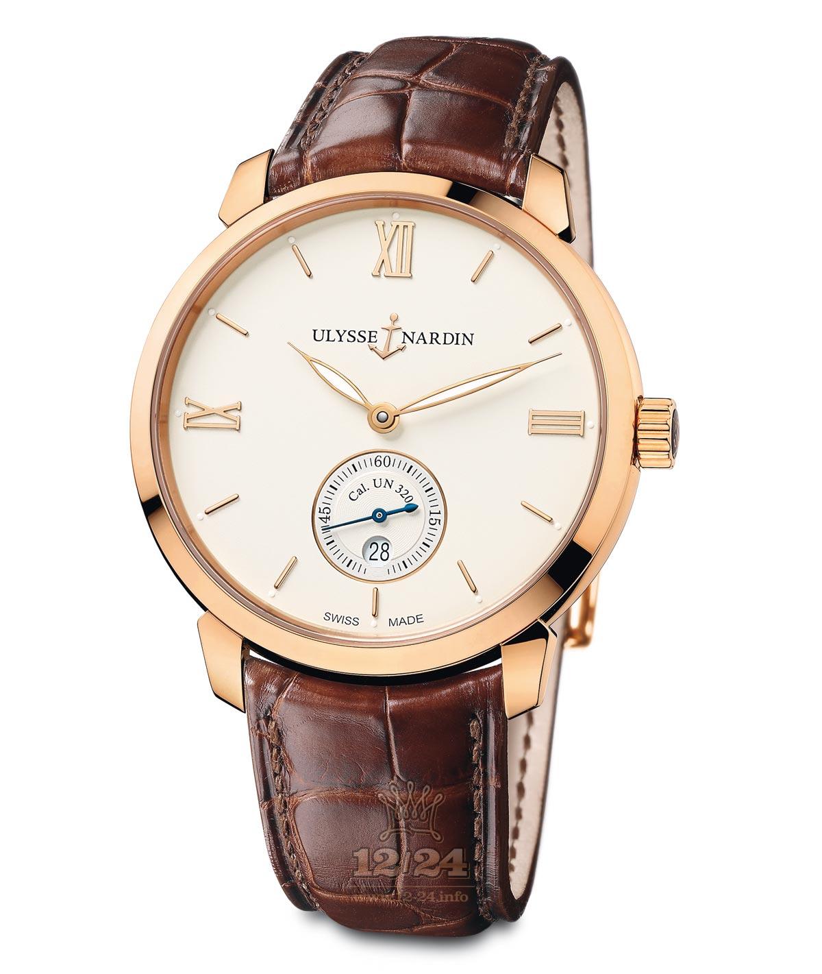 Ulysse Nardin Classic Watch 3202-136-2/31 40 mm Pink gold Case Beige Dial