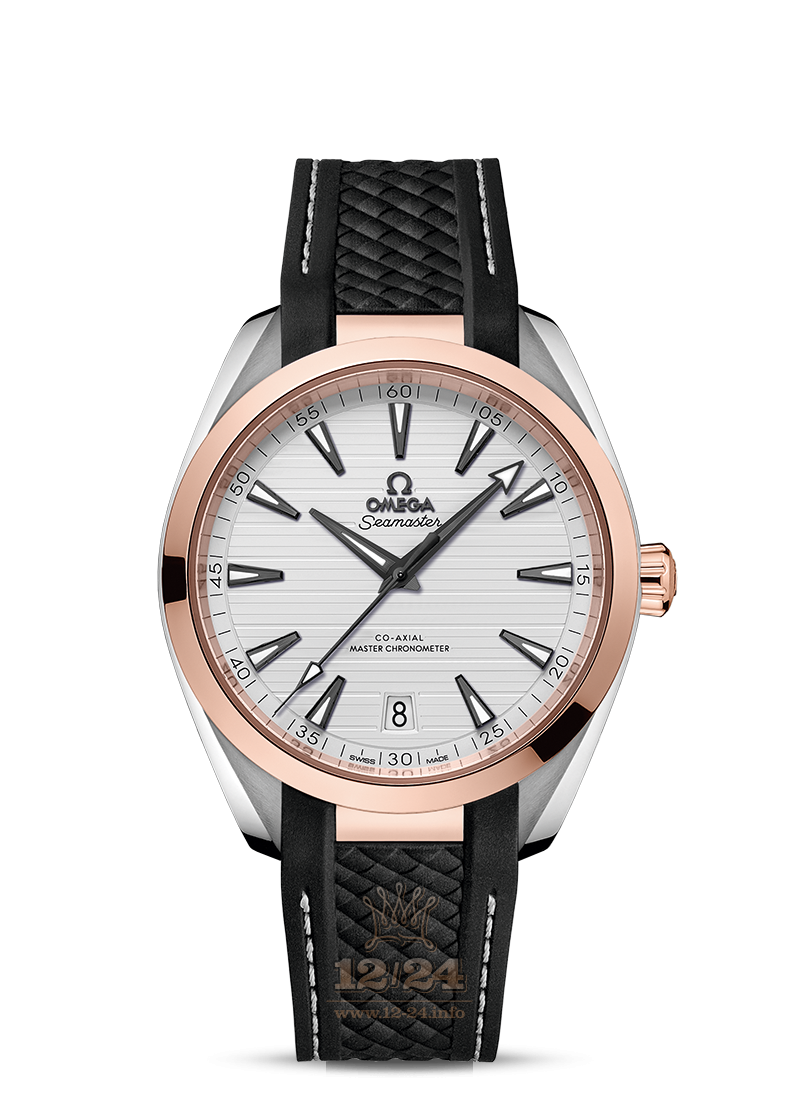 Omega Seamaster Watch 220.22.41.21.02.001 41 mm Steel / Pink gold Case Silver Dial