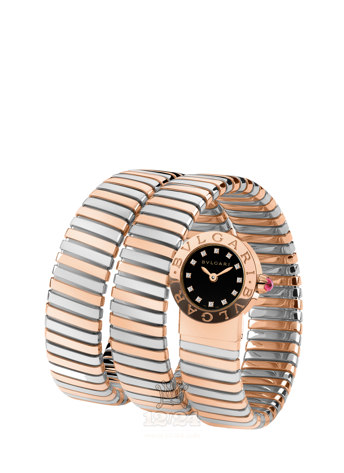 Bvlgari Bvlgari Bvlgari Watch 102496 BBL19ITBSPG/12 19 mm Steel / Pink gold Case Black Dial