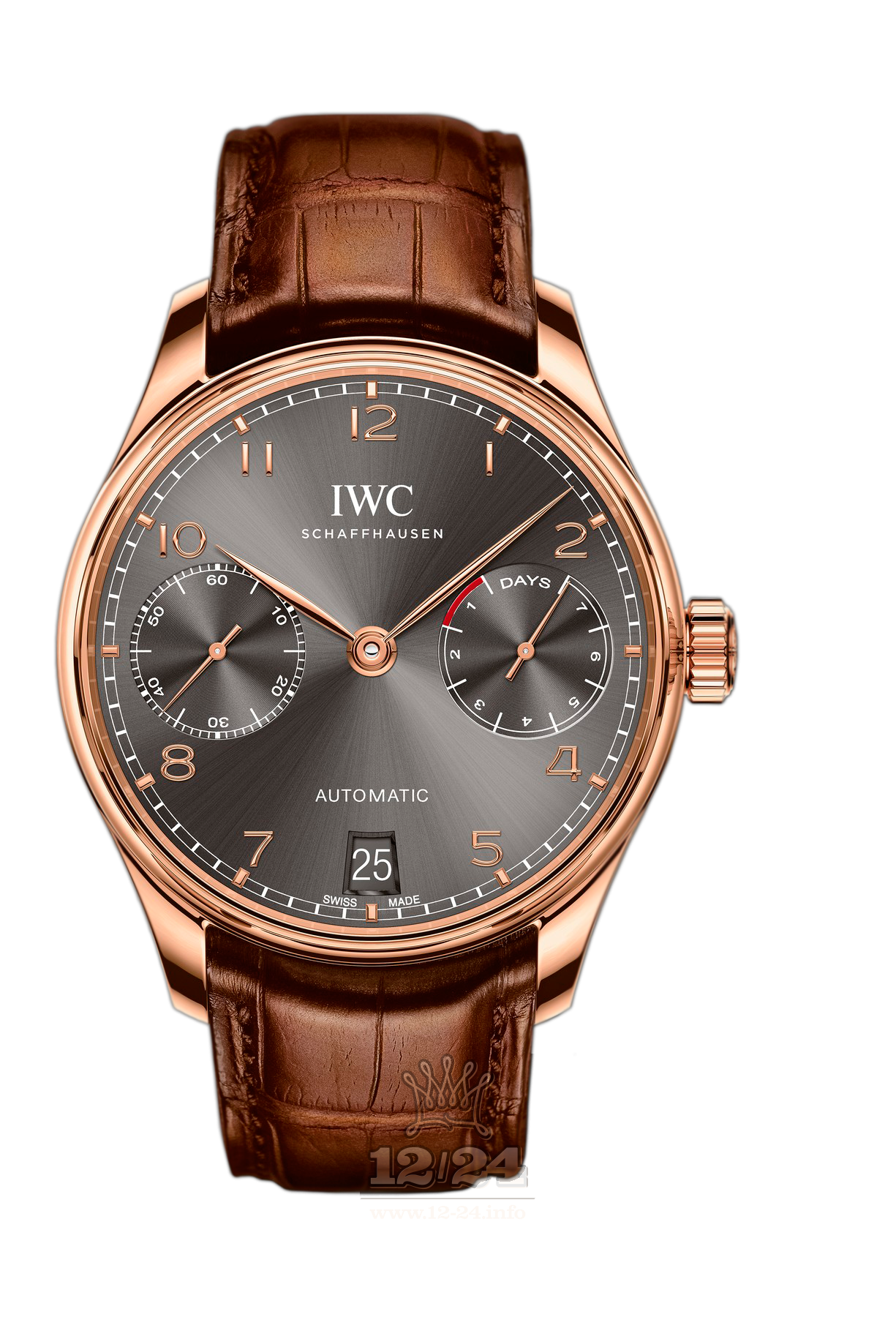 IWC Portugieser Watch IW500702 42 mm Pink gold Case Gray Dial