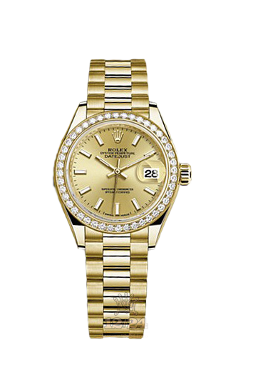 Rolex Datejust Watch 279138rbr-0014 28 mm Yellow gold Case Golden Dial