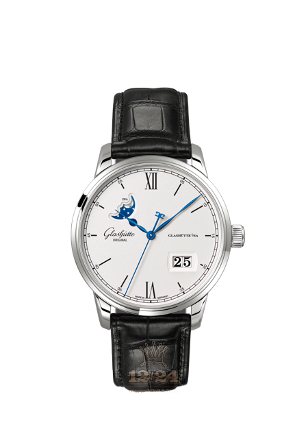 Glashutte Senator Watch 1-36-04-01-02-50 40 mm Stainless steel Case White Dial