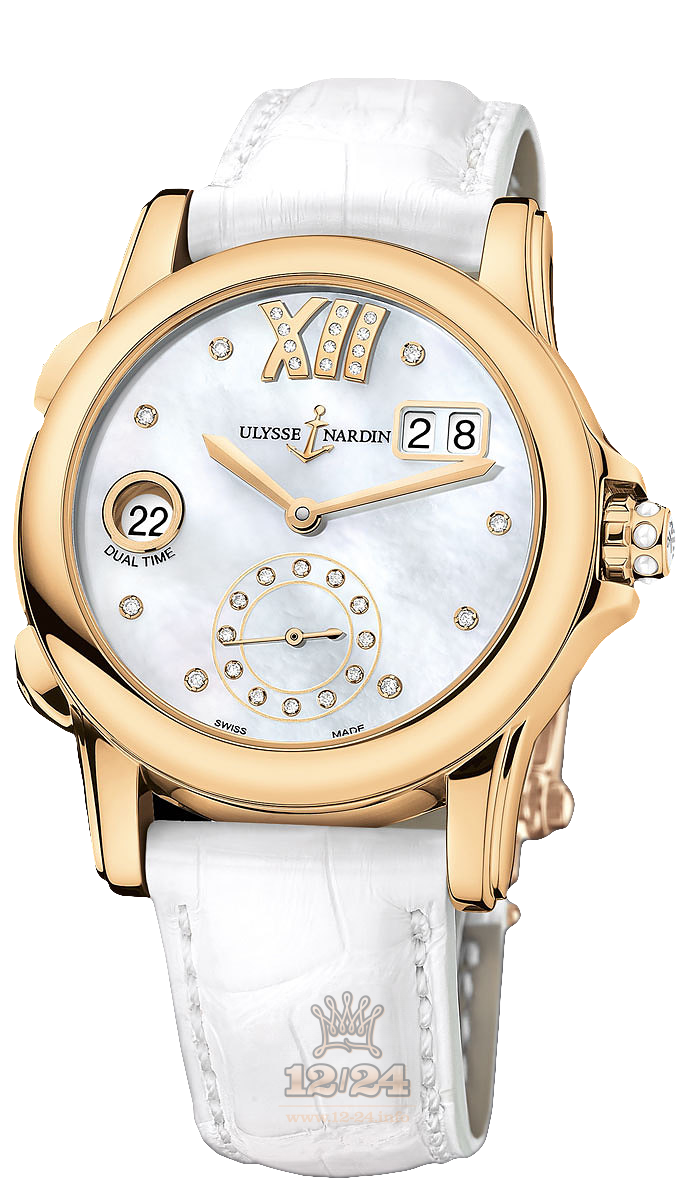 Ulysse Nardin Classic Watch 3346-222/391 38 mm Pink gold Case White Dial