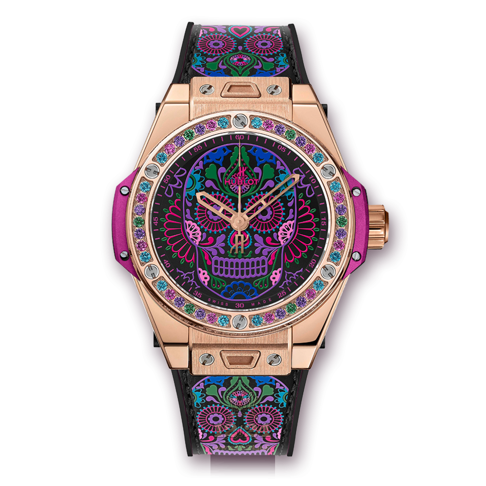 Hublot Big Bang Watch 465.OX.1190.VR.1299.MEX18 39 mm Pink gold Case Black Painted Dial