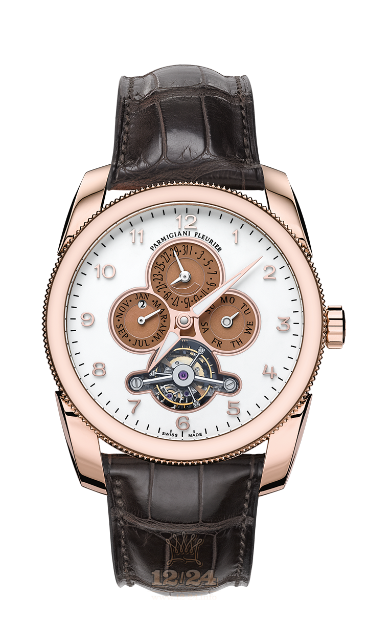 Parmigiani Fleurier Toric Watch PFH466-1002400-HA1241 Pink gold Case White Dial