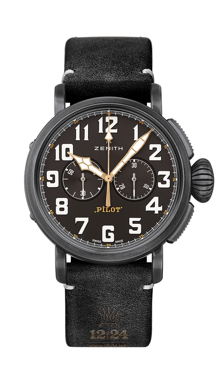 Zenith Pilot Watch 11.2432.4069/21.C900 45 mm Stainless steel Case Black Dial