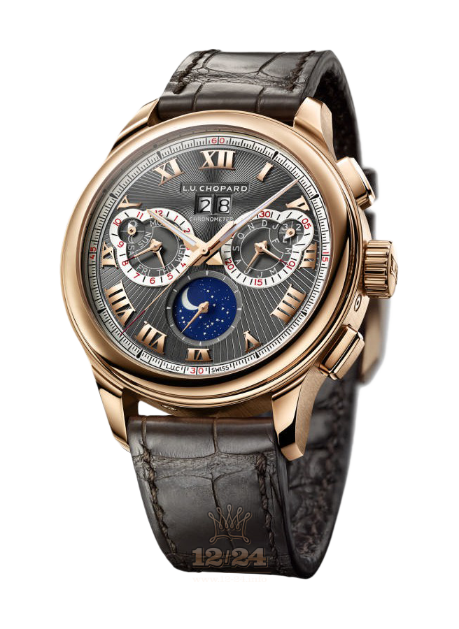 Chopard L.U.C Watch 161973-5001 45 mm Pink gold Case Gray Dial