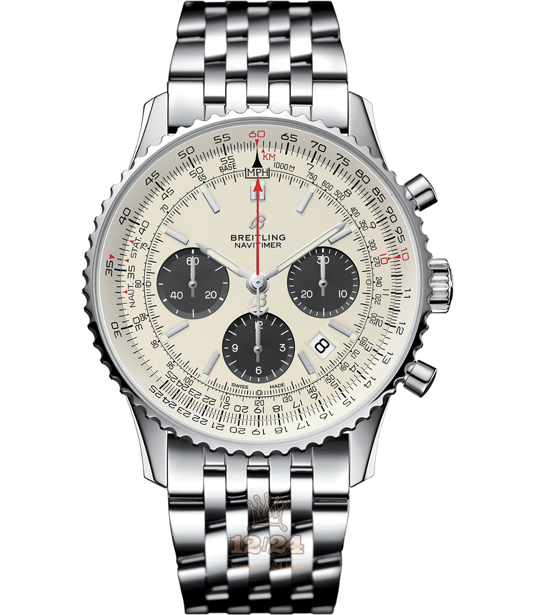 Breitling Navitimer Watch AB0310211G1A1 45 mm Stainless steel Case White Dial