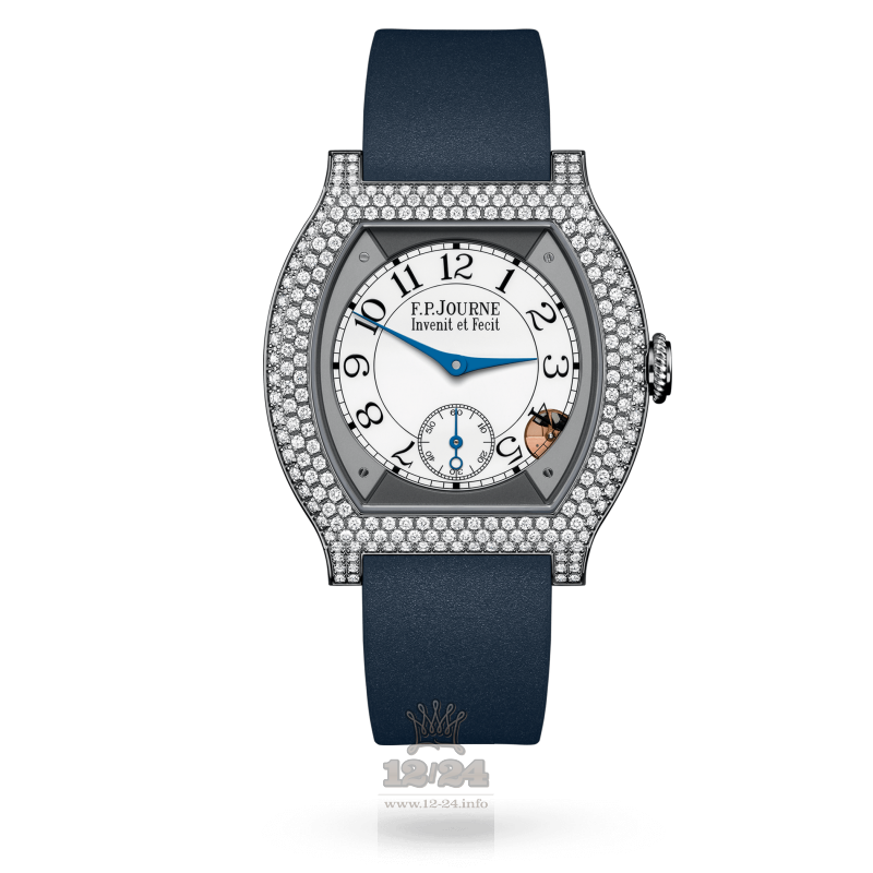 F.P.Journe Elegante Watch 40 mm titanium 12 rows of diamonds 40 mm Titanium Case White Dial
