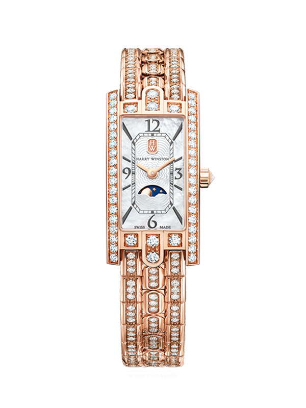Harry Winston The Avenue Collection Watch AVCQMP16RR003 32 mm Pink gold Case White Dial