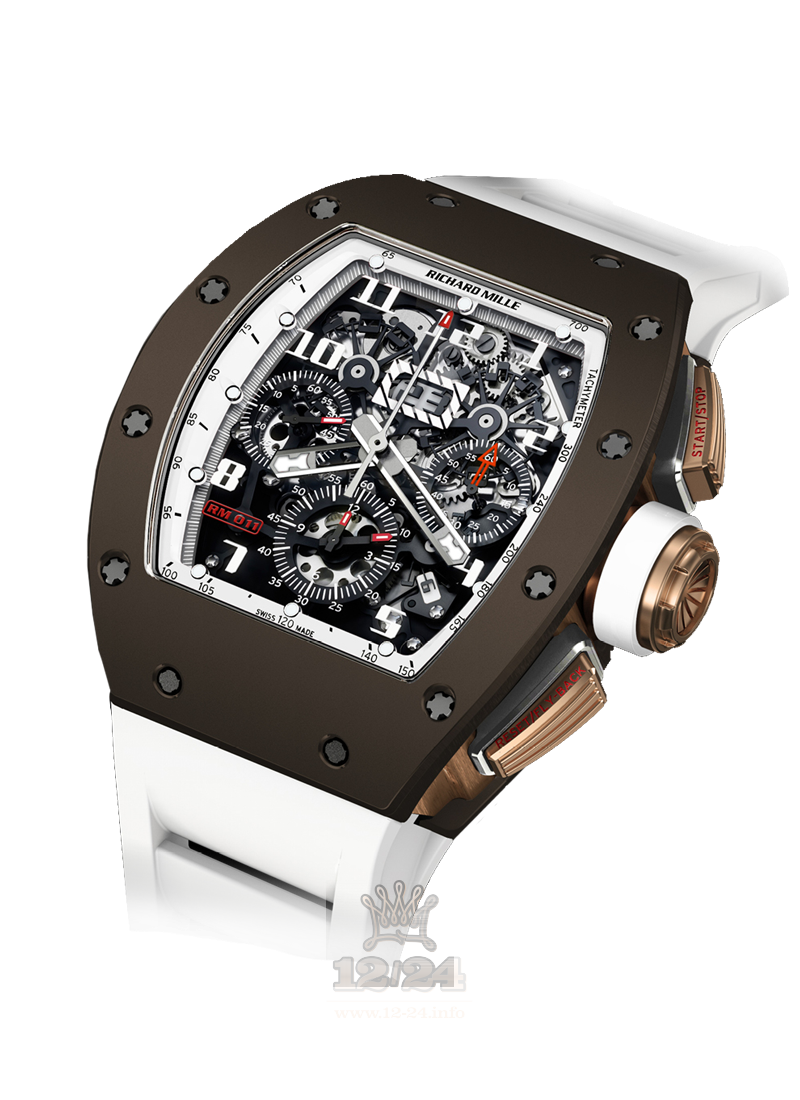 Richard Mille Limited Editions Watch RM 011 Flyback Chronograph Brown Ceramic 50 mm Ceramics Case