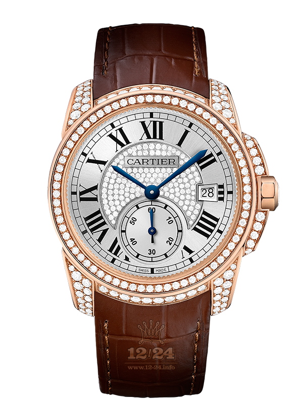 Cartier Calibre de Cartier Watch WF100015 38 mm Pink gold Case Silver Dial