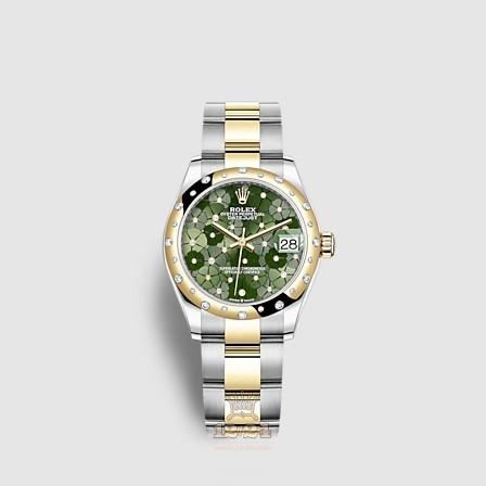 Rolex Datejust Watch 278343rbr-0031 31 mm Stainless steel Yellow gold Case Green Dial
