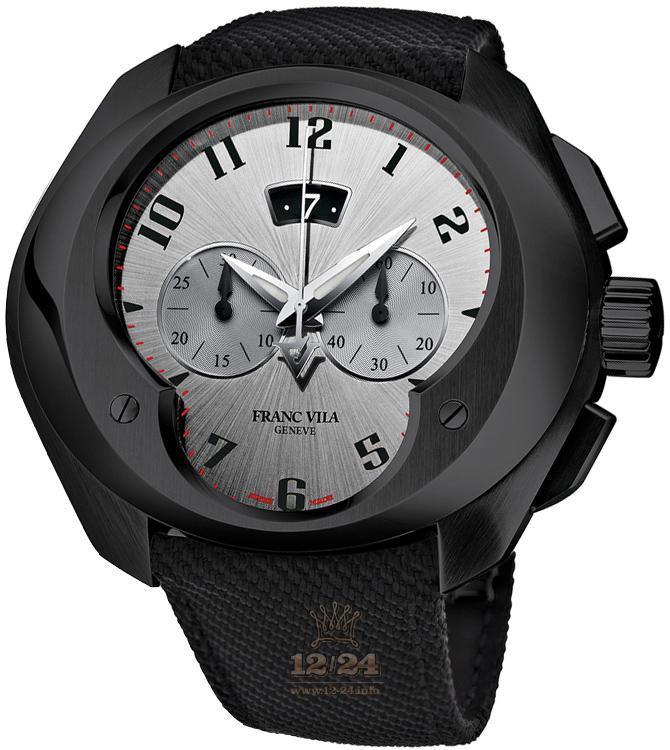 Franc Vila Neo Alta Watch 20N.BSS.004 49 mm Stainless steel PVD coating Case Silver Dial