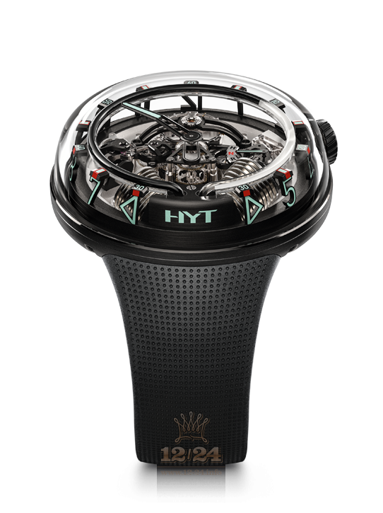 HYT H20 Watch 251-AD-468-RF-RU 51 mm Stainless steel DLC coating Case Black Gray Dial