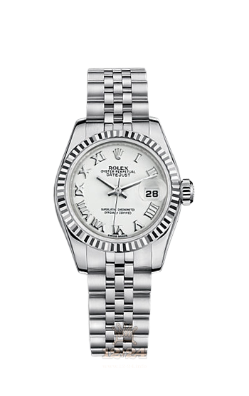 Rolex Lady-Datejust Watch 179174-0092 26 mm Steel / White gold Case White Dial