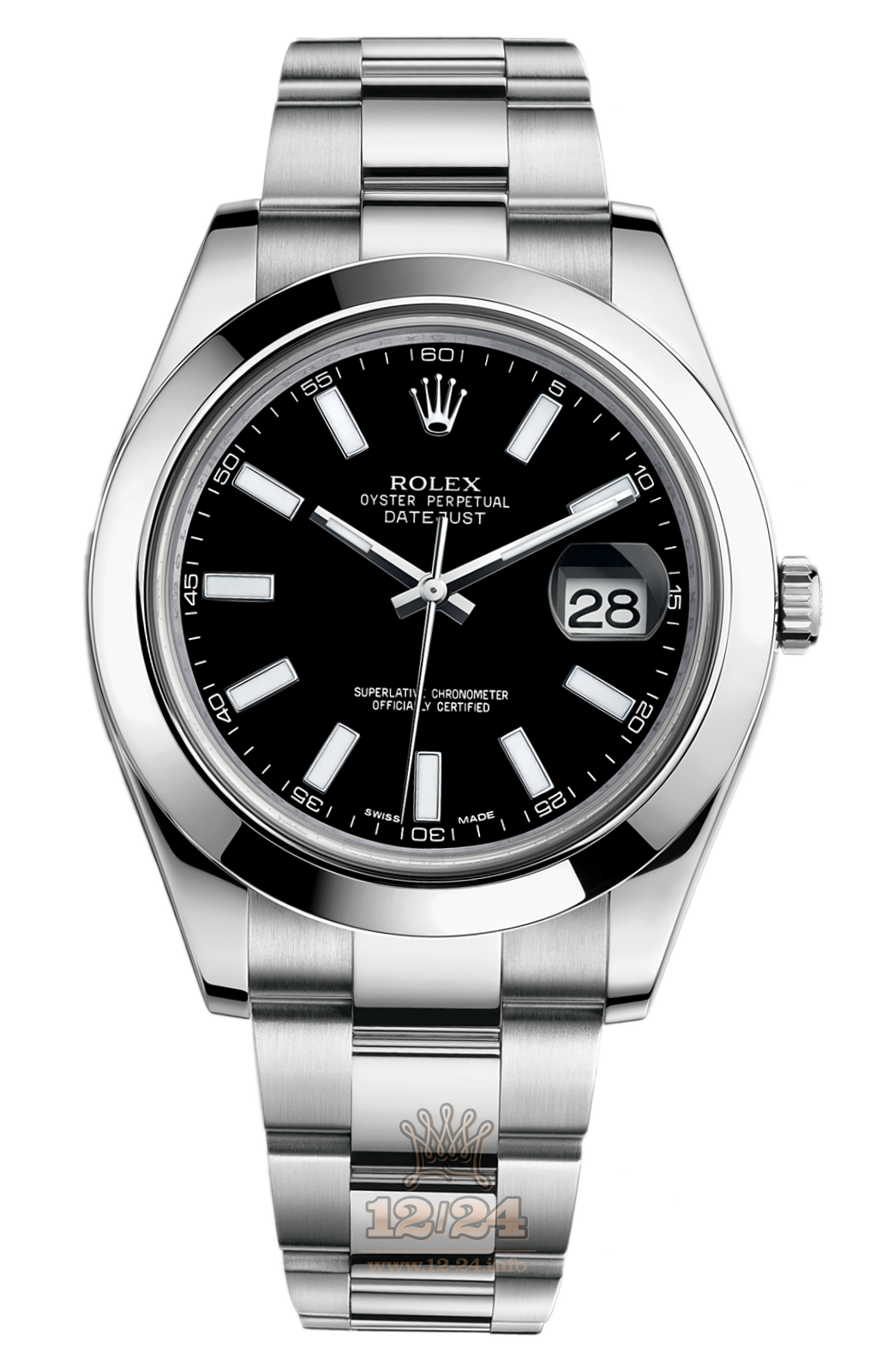 Rolex Datejust Watch 116300-0001 41 mm Stainless steel Case Black Dial