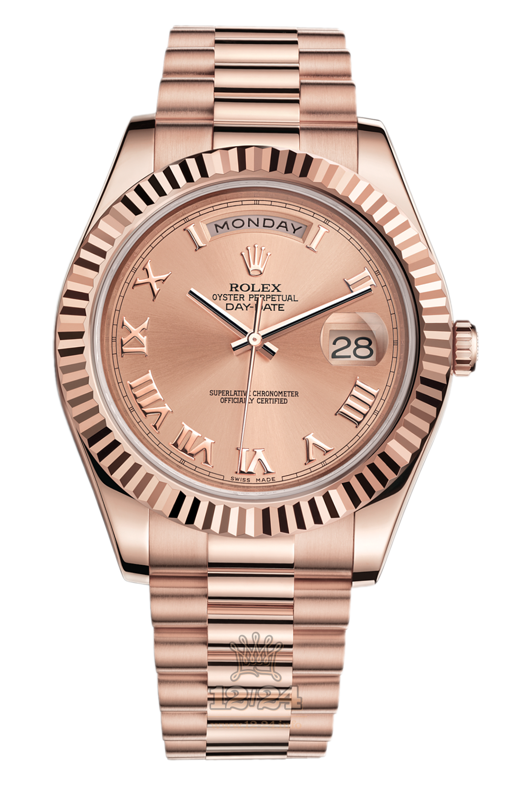 Rolex Day-Date II Watch 218235-0030 41 mm Pink gold Case Pink Dial
