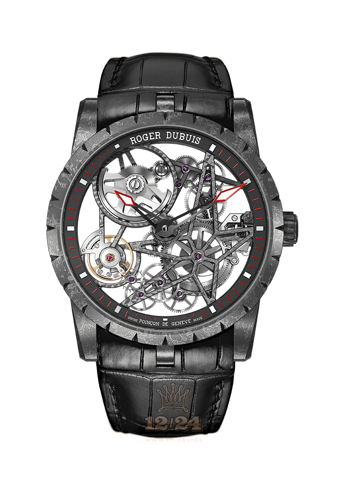 Roger Dubuis Excalibur Watch RDDBEX0508 42 mm Carbon Case Black Gray Dial