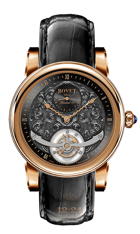 Bovet Dimier Watch R100003 46 mm Pink gold Case Black Dial