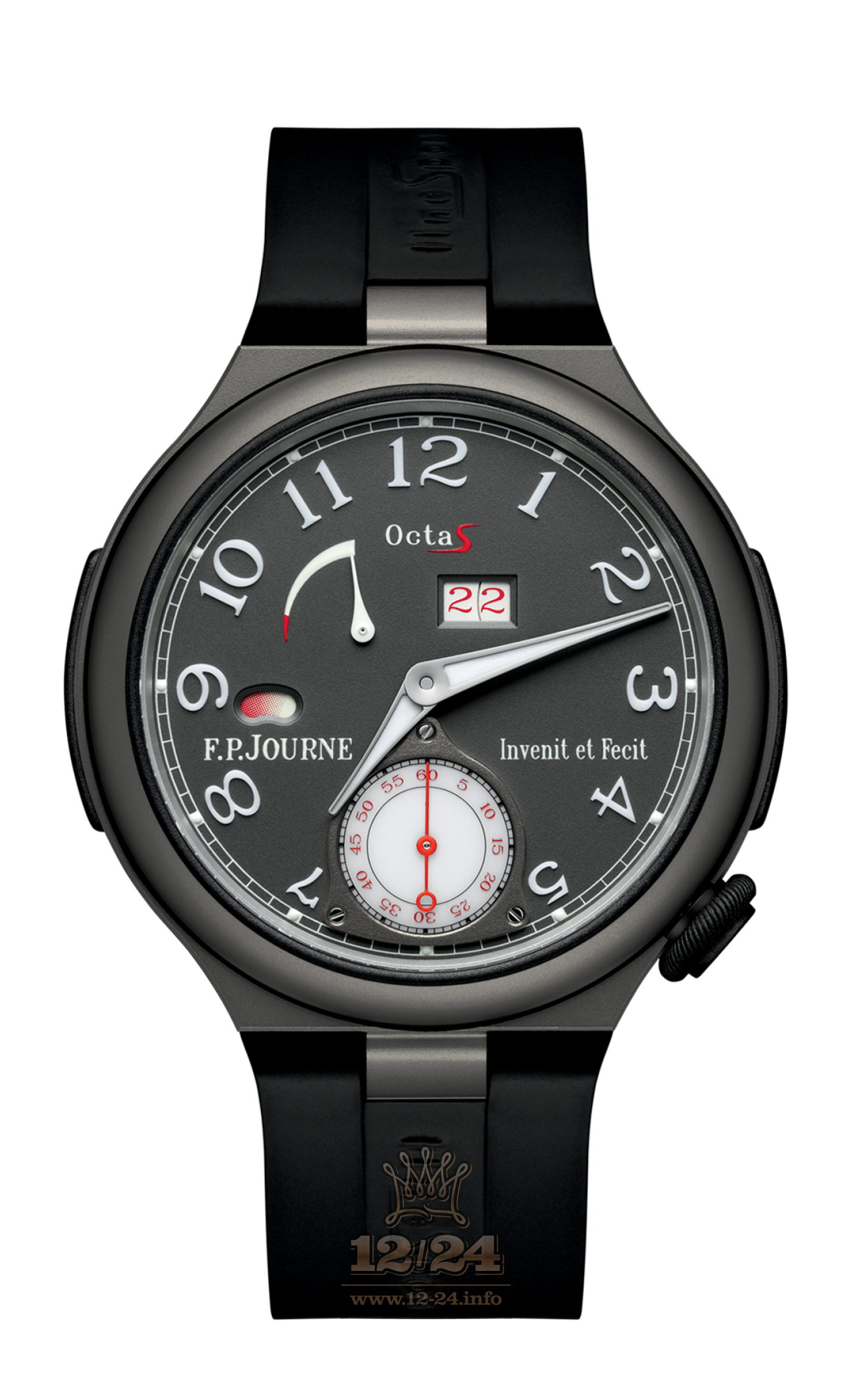 F.P.Journe Linesport Watch FPJ-Co-Linesport-AutomatReserveSport-TtRub 42 mm Titanium Rubber Case White Black Dial