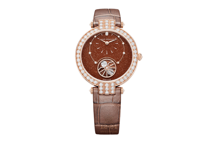 Harry Winston The Premier Collection Watch PRNAMP36RR001 36 mm Pink gold Case Brown (chocolate) Dial
