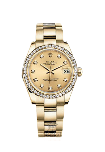 Rolex Datejust Watch 178288-0041 31 mm Yellow gold Case Golden Dial