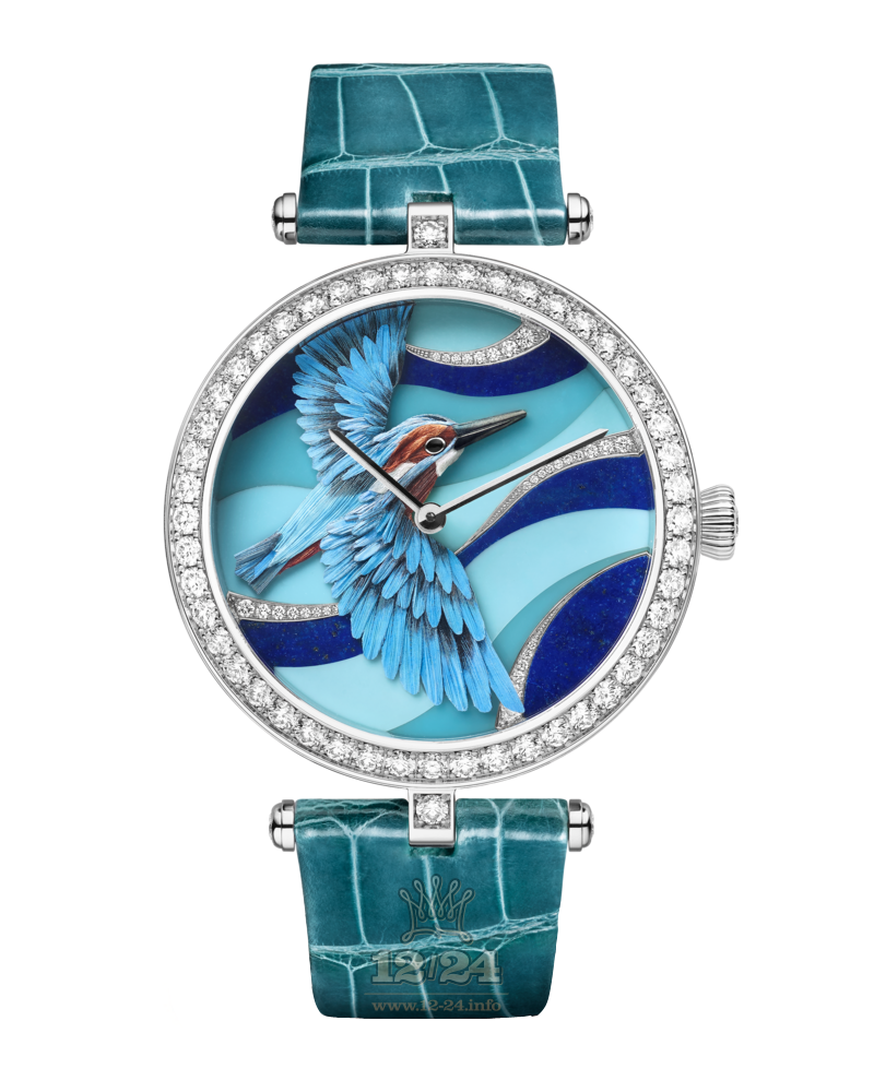 Van Cleef Extraordinary Dials Watch VCARO4KC00 White gold Case Blue Painted Dial