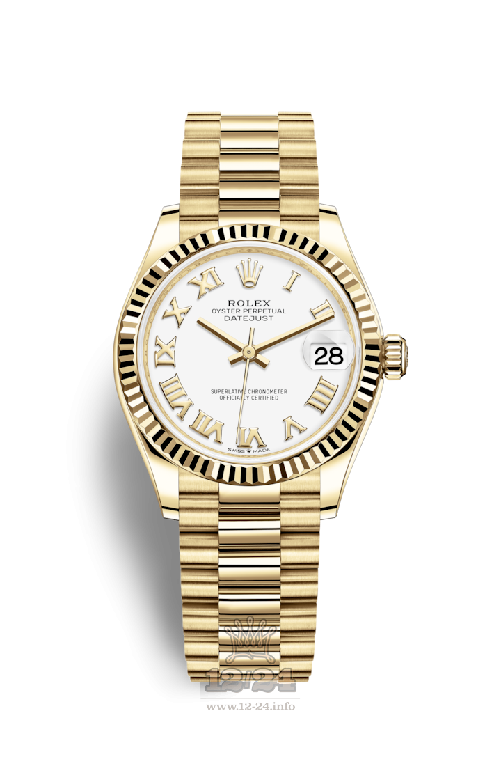 Rolex Datejust Watch 278278-0020 31 mm Yellow gold Case White Dial