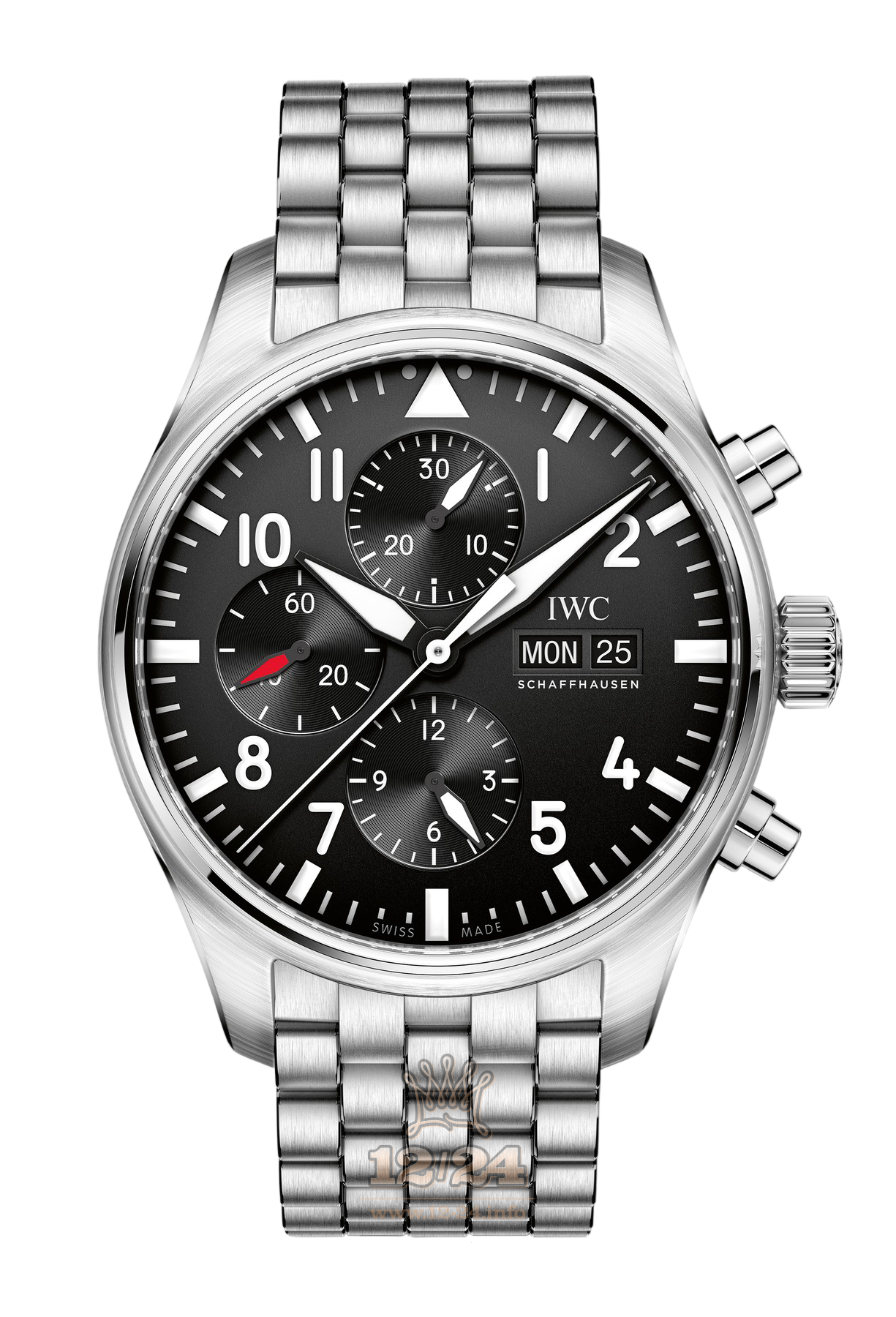 IWC Pilot s Watches Watch IW377710 43 mm Stainless steel Case Black Dial