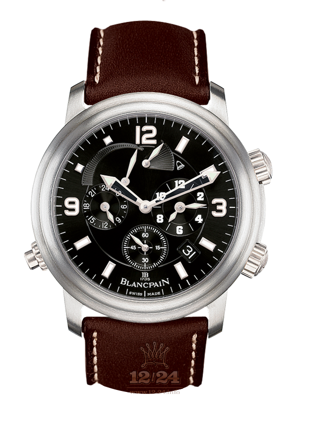 Blancpain Leman Watch 2041-1230-63B 40 mm Titanium Case Black Dial