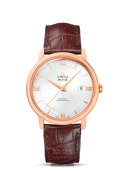 Omega Prestige Watch 424.53.40.20.02.001 40 mm Pink gold Case Silver Dial