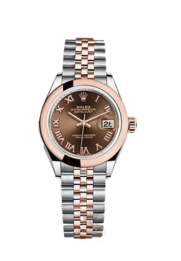 Rolex Datejust Watch 279161-0009 28 mm Steel / Pink gold Case Brown (chocolate) Dial