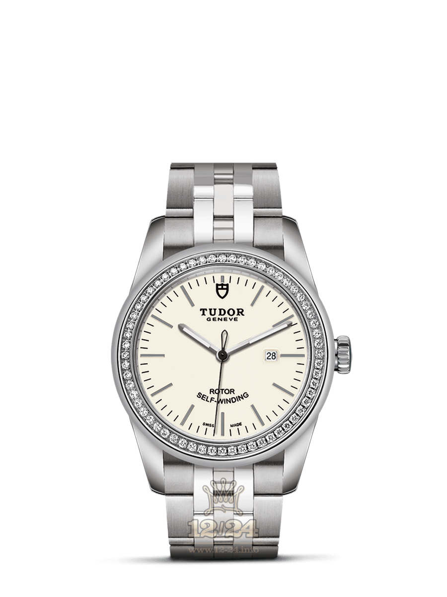 Tudor Glamour Watch M53020-0073 31 mm Stainless steel Case White Dial