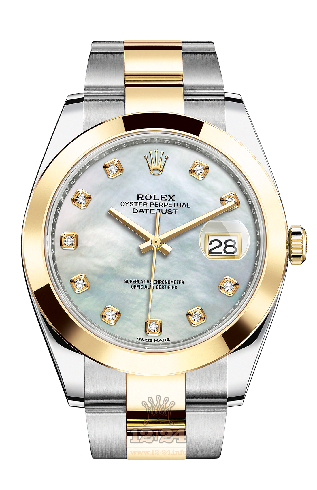 Rolex Datejust Watch 126303-0017 41 mm Steel / Yellow gold Case White Blue Dial