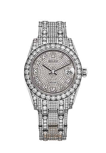 Rolex Pearlmaster Watch 81409rbr-0001 34 mm White gold Case White Silver Dial