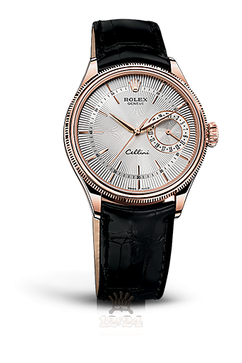 Rolex Cellini Date Watch 50515-0009 39 mm Pink gold Case Silver Dial