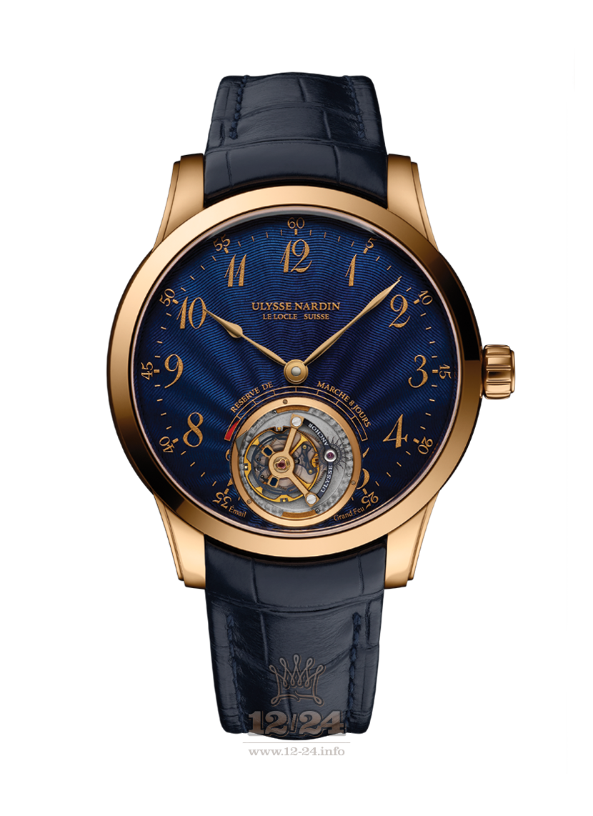 Ulysse Nardin Classic Watch 1786-133/E3 44 mm Pink gold Case Dark blue Dial