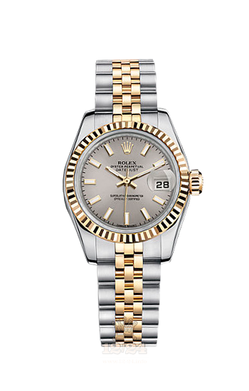 Rolex Lady-Datejust Watch 179173-0076 26 mm Steel / Yellow gold Case Silver Dial