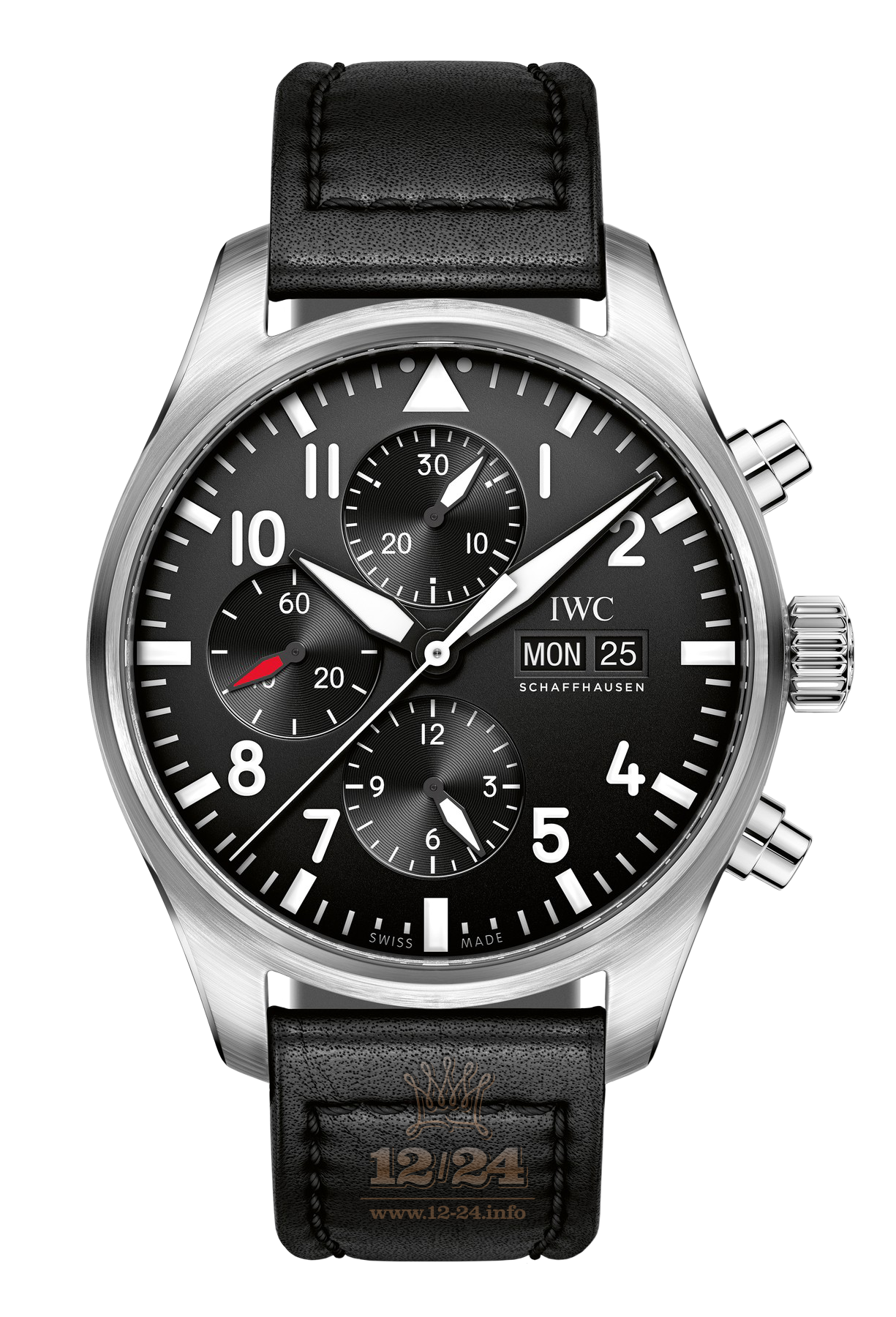 IWC Pilot s Watches Watch IW377709 43 mm Stainless steel Case Black Dial