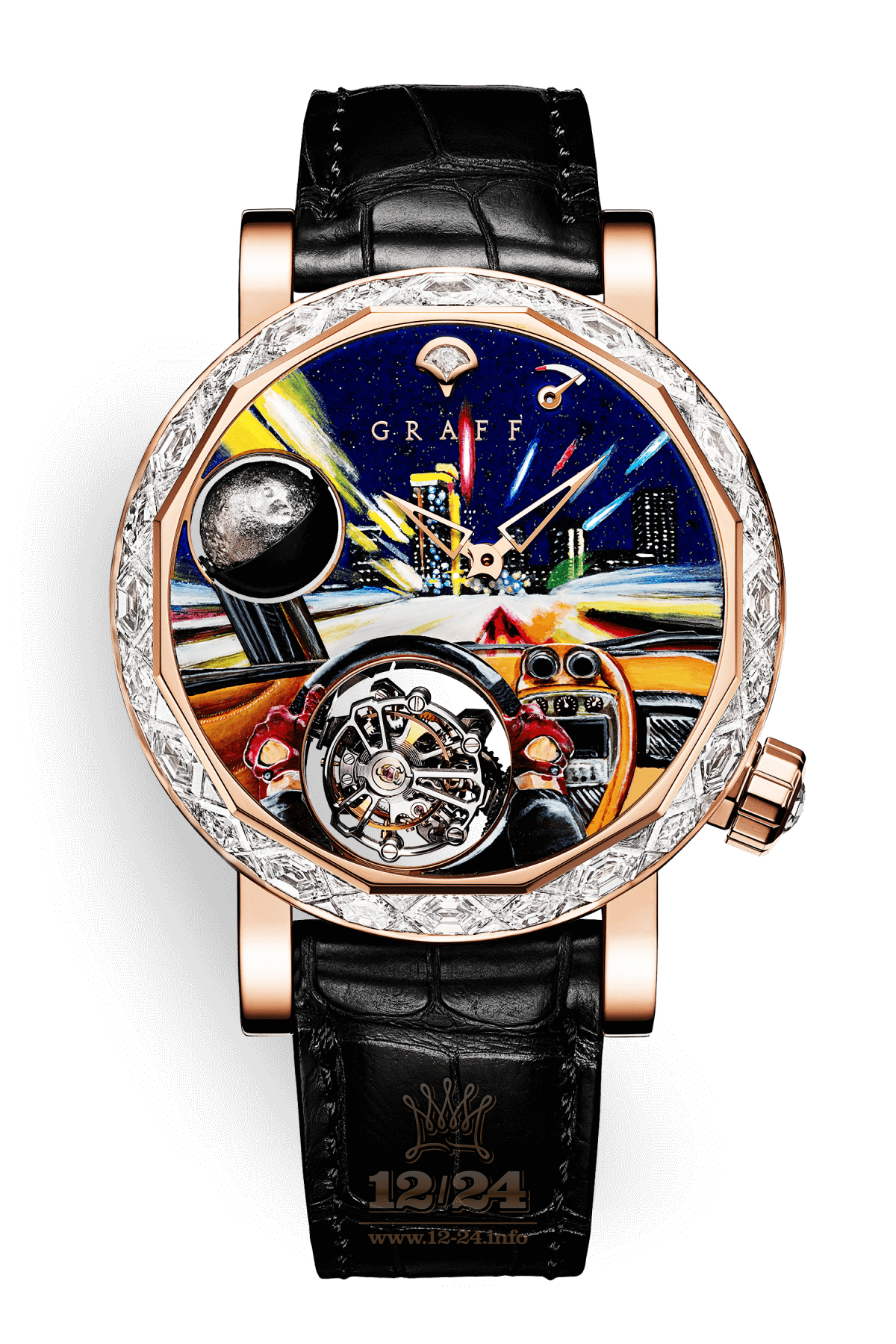 Graff Technical Watches Watch MGG48PGDLR2 48 mm Pink gold Case Painted Dial