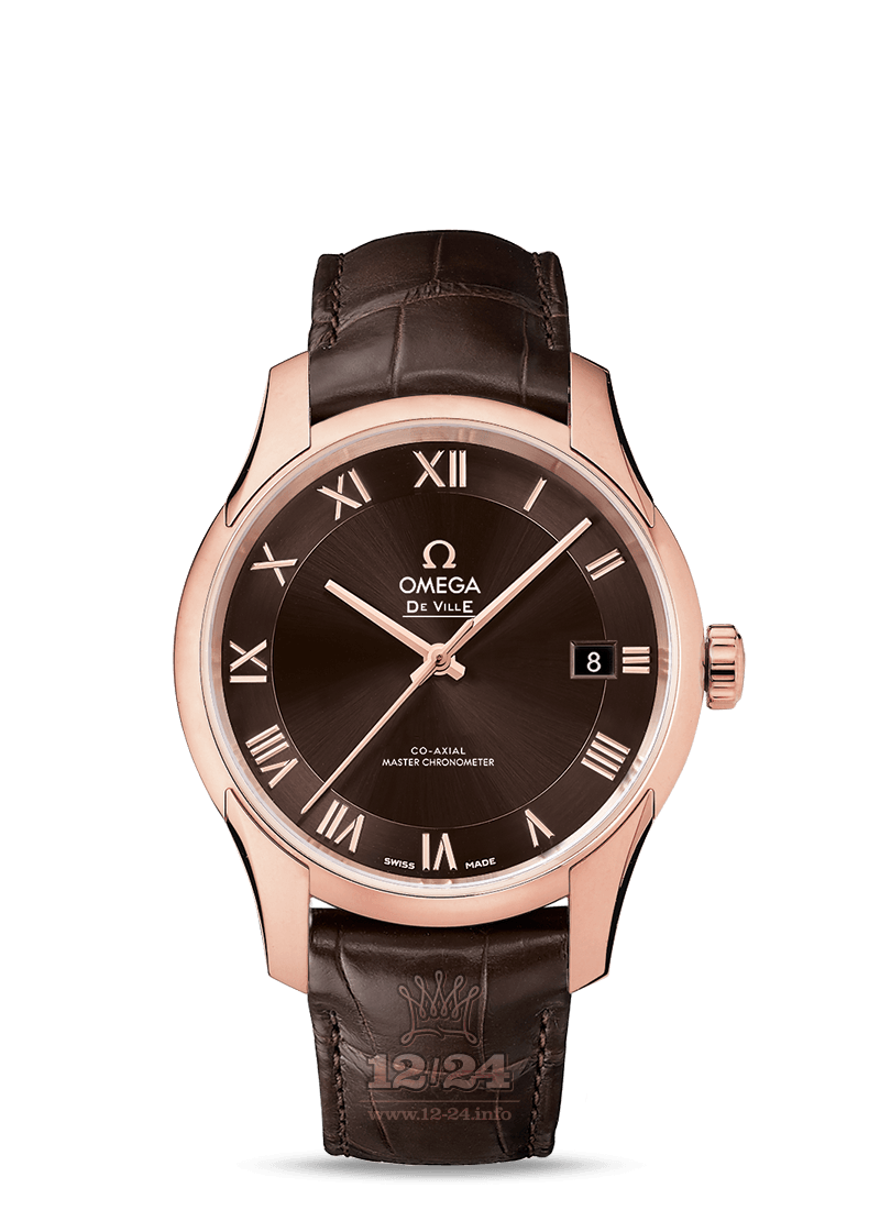 Omega Hour Vision Watch 433.53.41.21.13.001 41 mm Pink gold Case Brown (chocolate) Dial