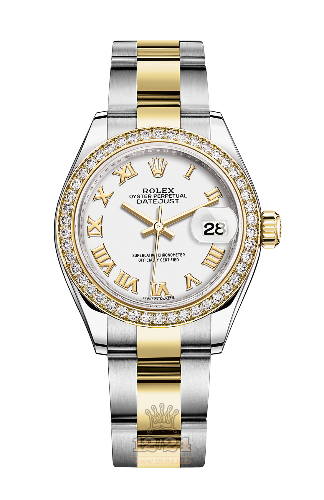 Rolex Datejust Watch 279383rbr-0024 28 mm Steel / Yellow gold Case White Dial