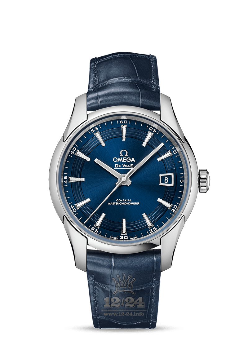 Omega Hour Vision Watch 433.33.41.21.03.001 41 mm Stainless steel Case Dark blue Dial