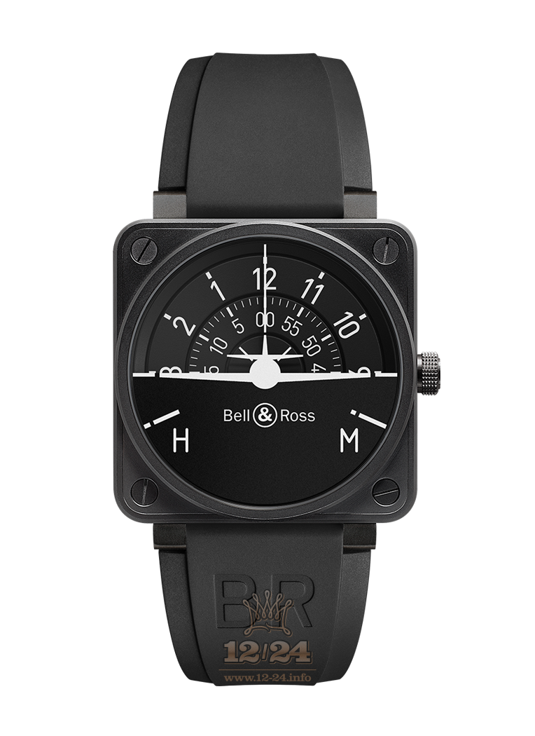 Bell & Ross Instruments Watch BR0192-TURNCOOR 46 mm Stainless steel PVD coating Case Black Dial