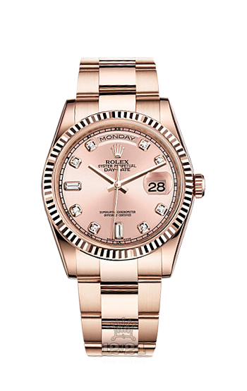Rolex Day-Date Watch 118235f-0058 36 mm Pink gold Case Pink Dial
