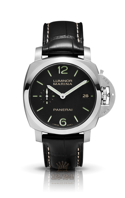 Panerai Luminor 1950 Watch PAM00392 42 mm Stainless steel Case Black Dial