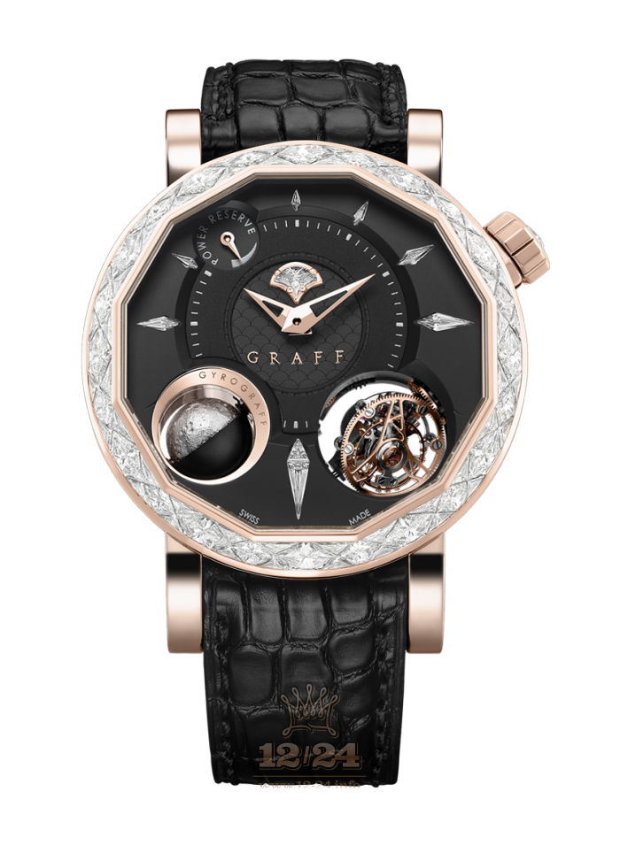 Graff MasterGraff Watch MGG48PGDL1 48 mm Pink gold Case Black Golden Dial