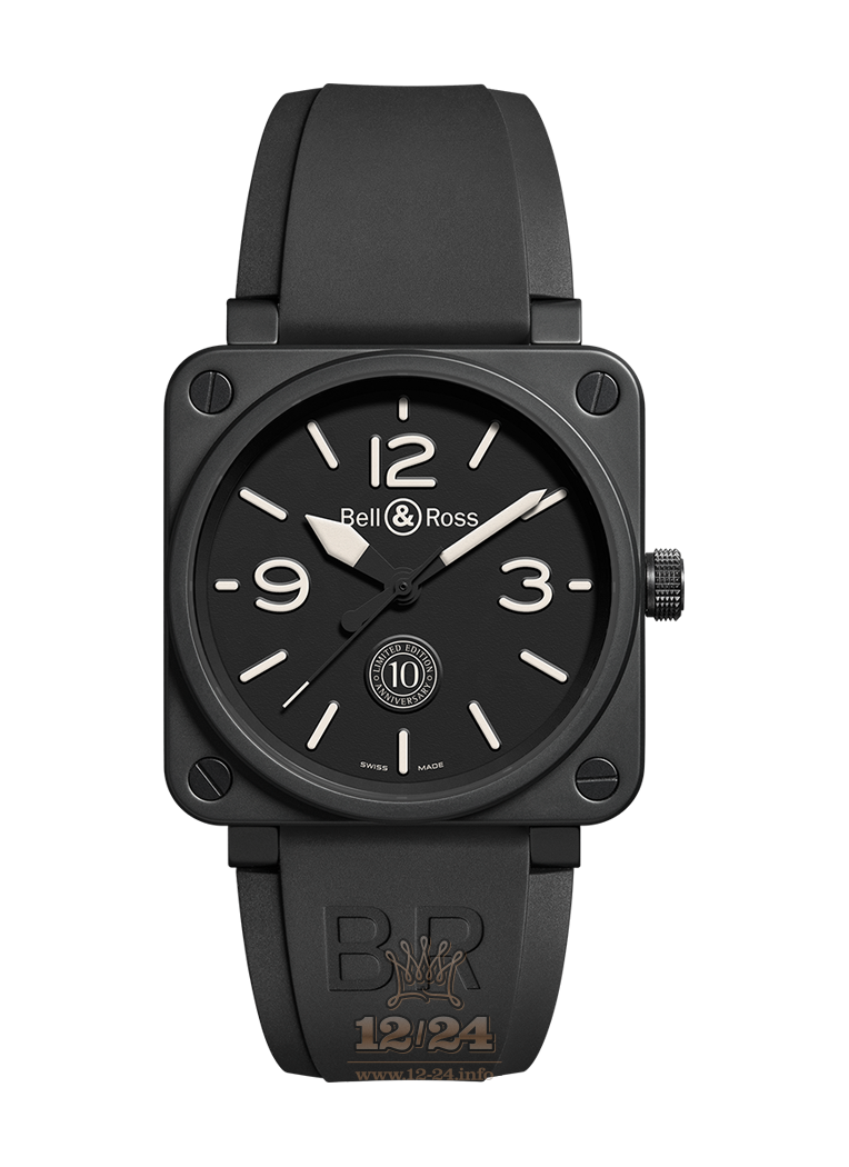 Bell & Ross Instruments Watch BR0192-10TH-CE 46 mm Ceramics Case Black Dial