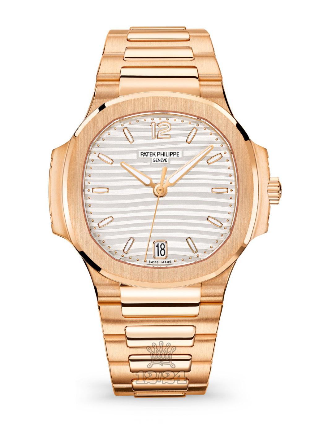Patek Philippe Nautilus Watch 7118/1R-001 Pink gold Case Silver Dial